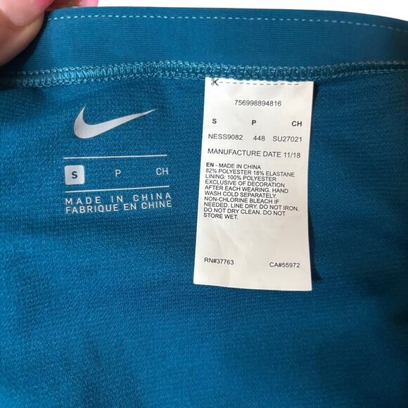 Nike Swim Green Abyss Blue Hipster Bikini Bottoms S NWT Activewear - Picture 5 of 8